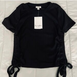 Love Fire Black Knitted Top